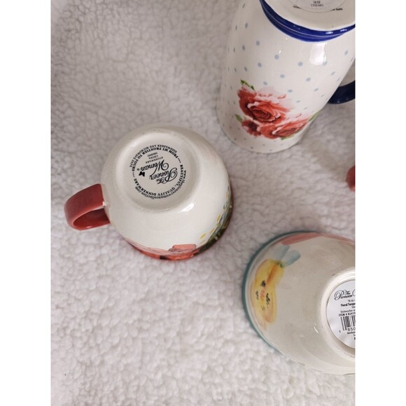 Set of 4 Pioneer Woman Large Country Garden Coffee Mugs /Cups - Picture 12 of 13